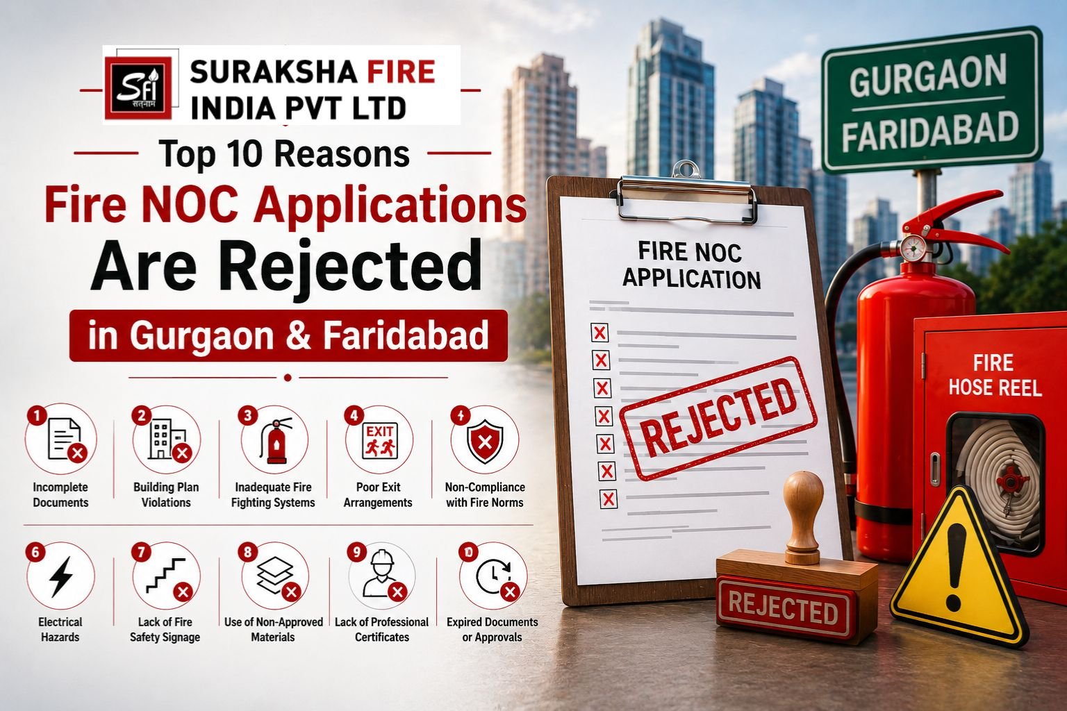 Fire NOC Applications Rejected in Gurgaon & Faridabad